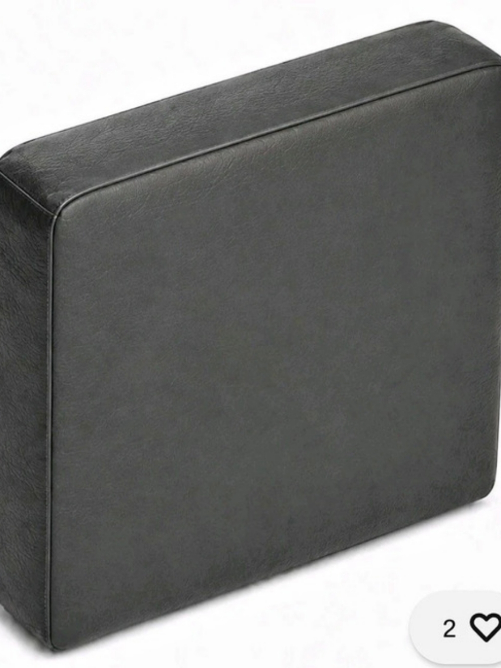 Lovesac Sactional Deep Side Cover: Faux Charcoal Leather